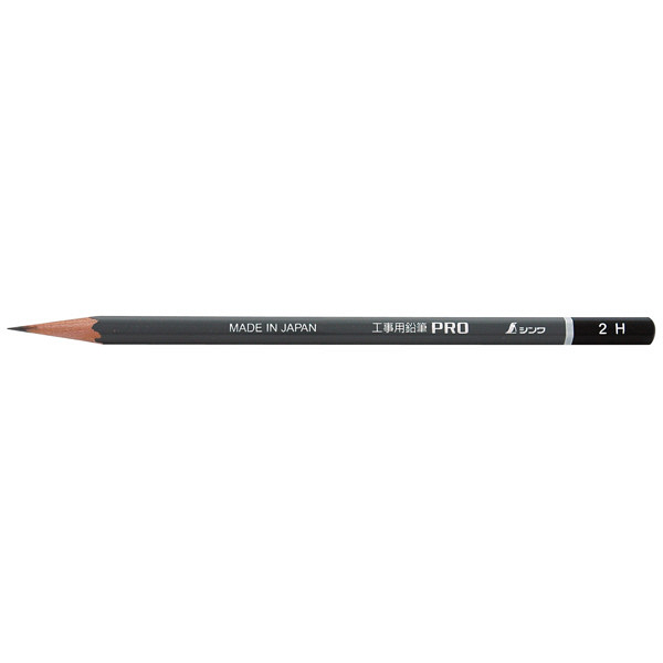 シンワ測定　工事用　鉛筆　Pro　2H　3本入　78517　1セット（10個）　（直送品）