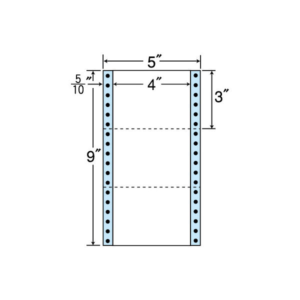 東洋印刷 ナナフォーム タックフォームラベル（剥離紙ブルー） 白 3面 1箱=1000折（500×2袋） NC05ZB（直送品）