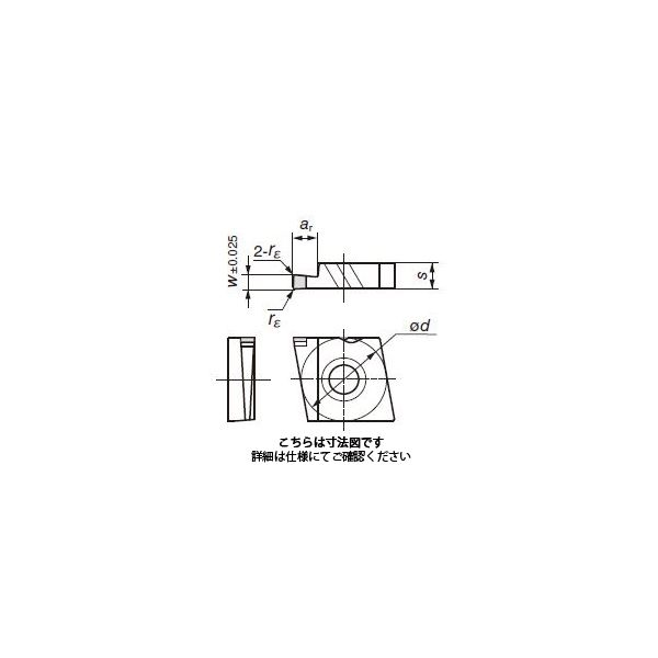 住友電工ハードメタル スミボロンチップ CGAR1506500:BNC30G 1個（直送品）