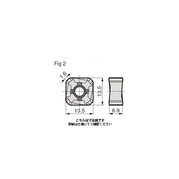 住友電工ハードメタル フライス用チップ SNMT13T6ANER-FG:ACK300（直送品）