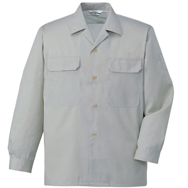 自重堂　制服百科　エコ製品制電オープンシャツ　グレー　ＥＬ　6055（直送品）