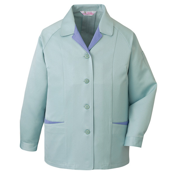 自重堂　制服百科　低発塵製品制電スモック　スプレーグリーン　４Ｌ　833（直送品）