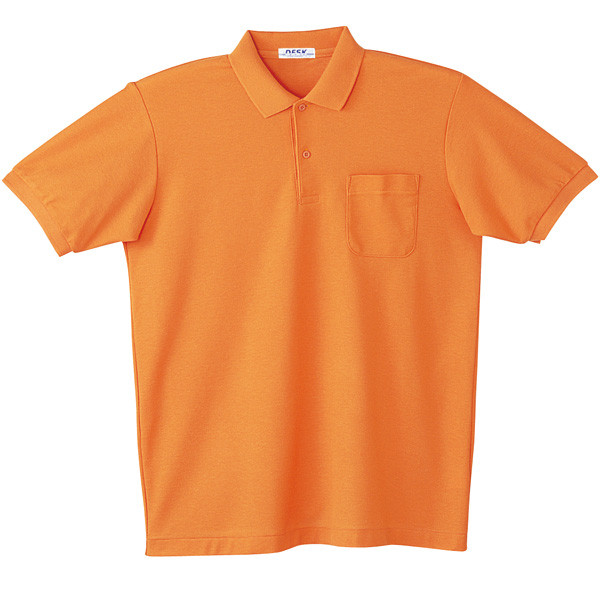 自重堂　制服百科　抗菌防臭半袖ポロシャツ　オレンジ　Ｍ　17（直送品）