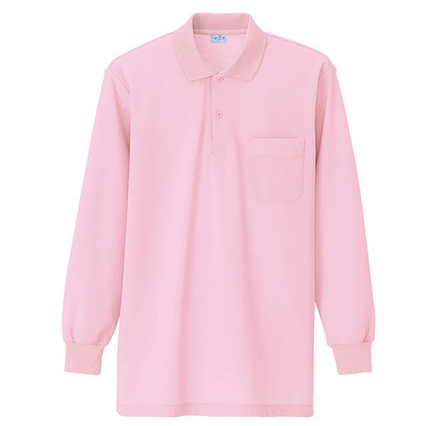アイトス 長袖ポロシャツ（男女兼用） ピンク S AZ860-002 1着（直送品）