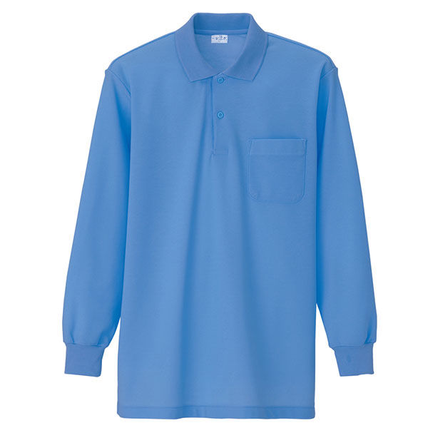 アイトス 長袖ポロシャツ（男女兼用） パープルブルー S AZ860-014 1着（直送品）