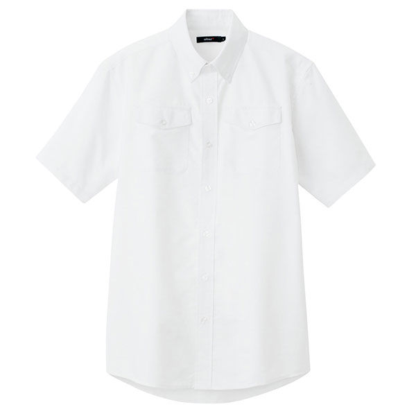 アイトス メンズ半袖オックスボタンダウンシャツ ホワイト M AZ7878-001 1着（直送品）