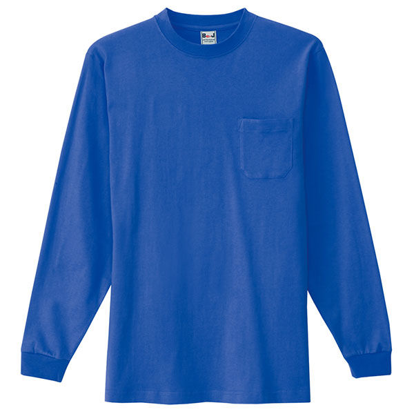 アイトス 長袖Tシャツ（ポケット付）（男女兼用） ブルー S AZ10530-006 1着（直送品）
