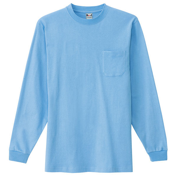 アイトス 長袖Tシャツ（ポケット付）（男女兼用） サックス L AZ10530-007 1着（直送品）