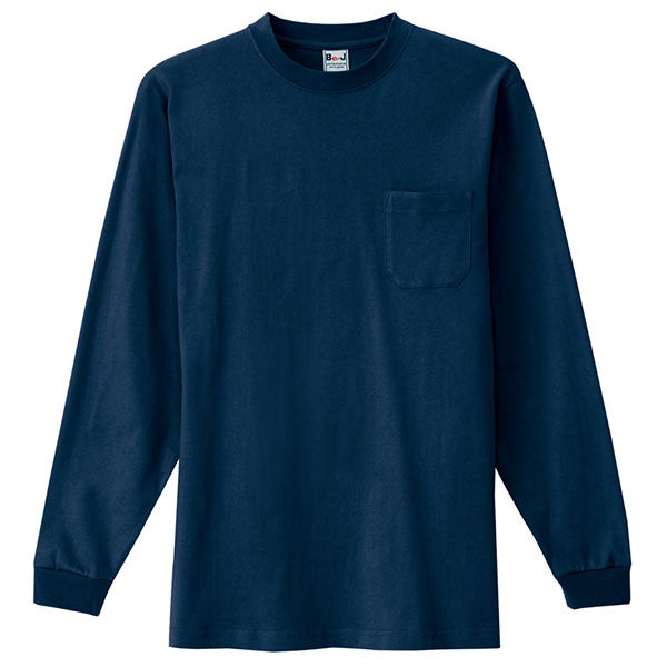 アイトス 長袖Tシャツ（ポケット付）（男女兼用） ネイビー S AZ10530-008 1着（直送品）