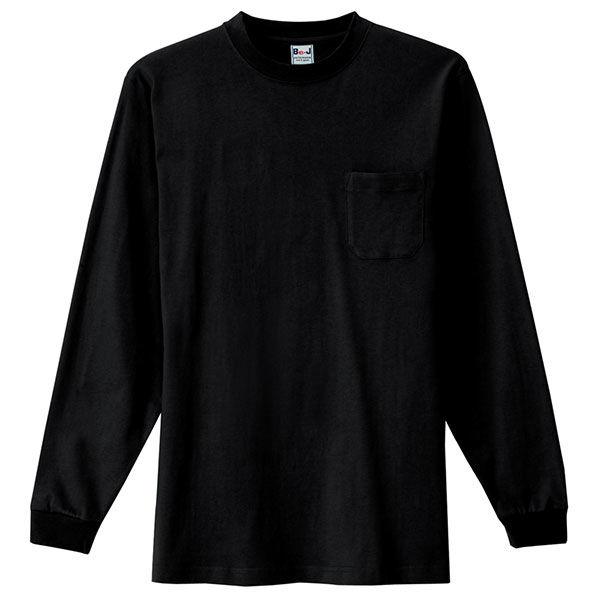 アイトス 長袖Tシャツ（ポケット付）（男女兼用） ブラック S AZ10530-010 1着（直送品）