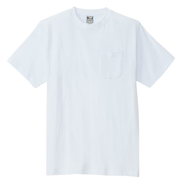 アイトス 半袖Tシャツ（ポケット付）（男女兼用） ホワイト LL AZ10531-001 1着（直送品）