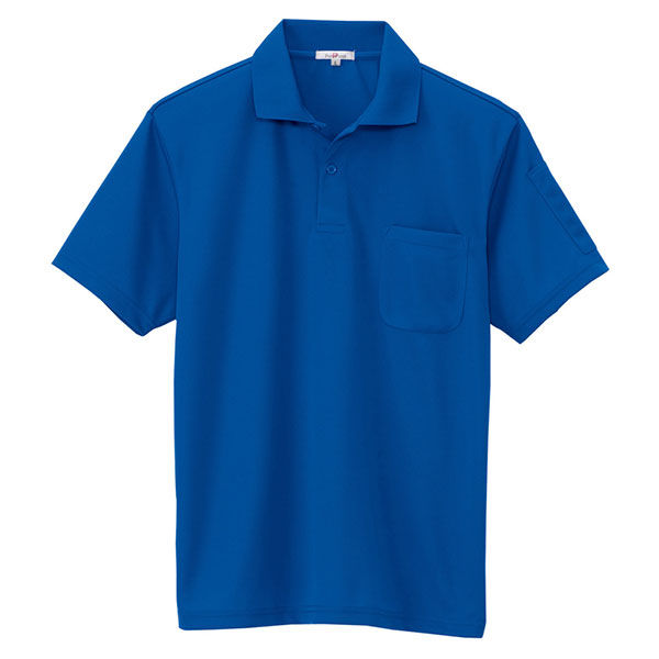 アイトス 吸汗速乾（クールコンフォート）ペン差し付半袖ポロシャツ（男女兼用） ロイヤルブルー SS AZ10601-006 1着（直送品）