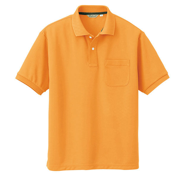アイトス メンズ半袖ポロシャツ オレンジ L AZCL1000-012 1着（直送品）
