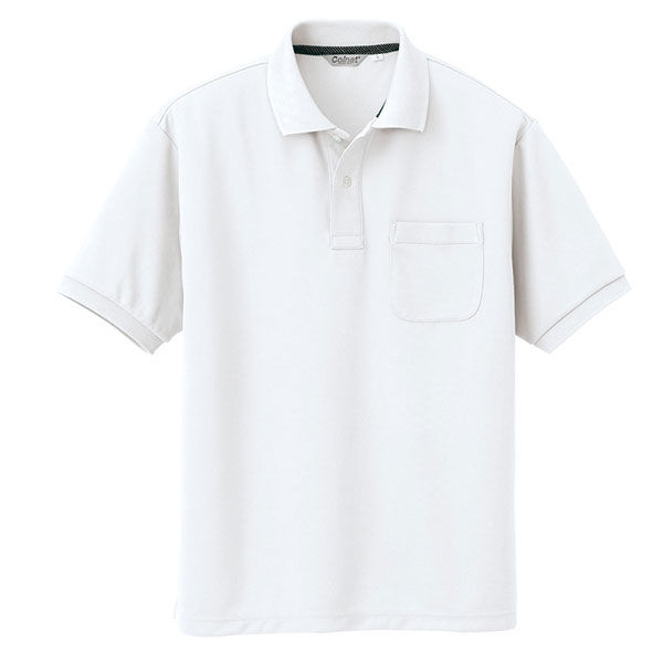 アイトス メンズ半袖ポロシャツ ホワイト L AZCL1000-024 1着（直送品）