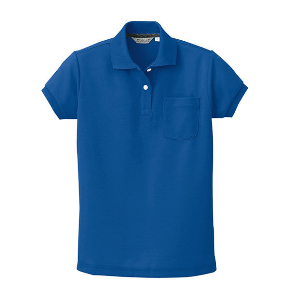 アイトス レディース半袖ポロシャツ ブルー 9号 AZCL2000-003 1着（直送品）