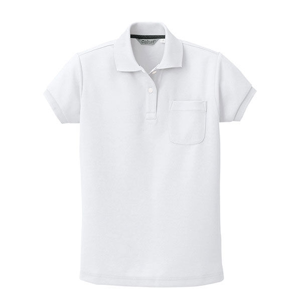 アイトス レディース半袖ポロシャツ ホワイト 15号 AZCL2000-024 1着（直送品）