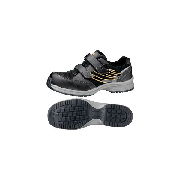 ミドリ安全 JSAA認定 耐滑 作業靴 プロスニーカー SLS705 静電 22.5cm ブラック 2125044704 1足（直送品）