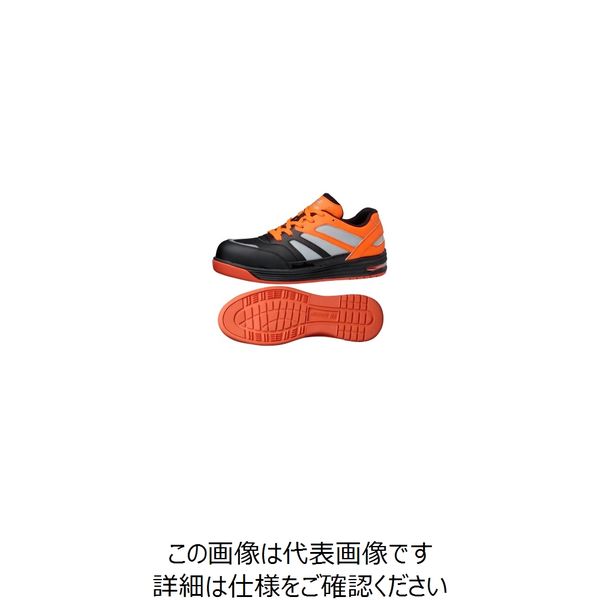 ミドリ安全 JSAA認定 高視認 反射 作業靴 プロスニーカー WPA RF01 22.5cm オレンジ 2125039004 1足（直送品）