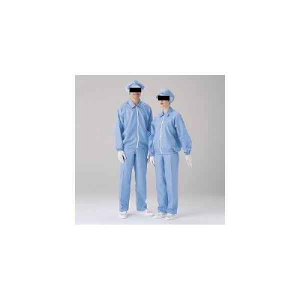 最大12%OFFクーポン 男女共用 クリーンウェア ミドリ安全 長袖 ブルー 3L S3202B 作業服
