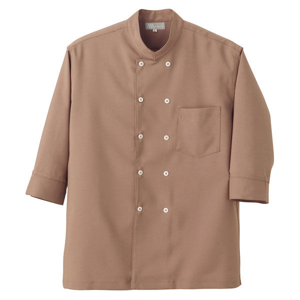 アイトス コックシャツ（男女兼用） ブラウン 4L 861201-022 1着（直送品）