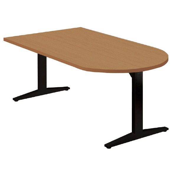 プラス ステージオ 会議テーブル ST-180TU T2/BK 幅1800×奥行900×高さ720mm 1台　（直送品）