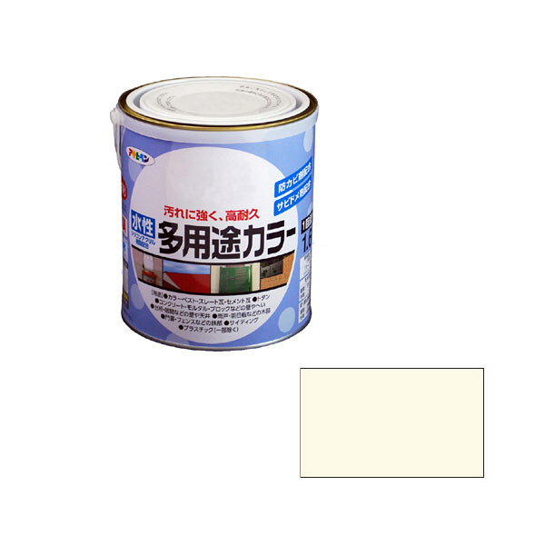 アサヒペン　水性多用途カラー　1.6L　バニラホワイト　（直送品）