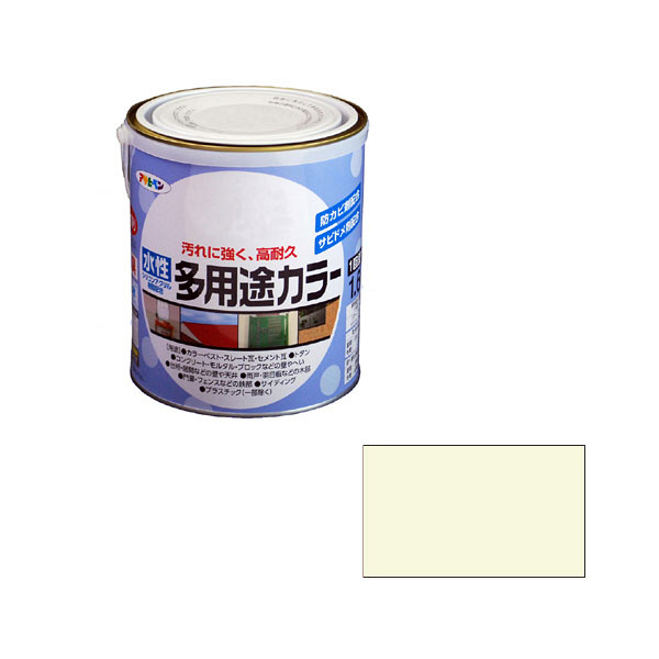 アサヒペン　水性多用途カラー　1.6L　ミルキーホワイト　（直送品）