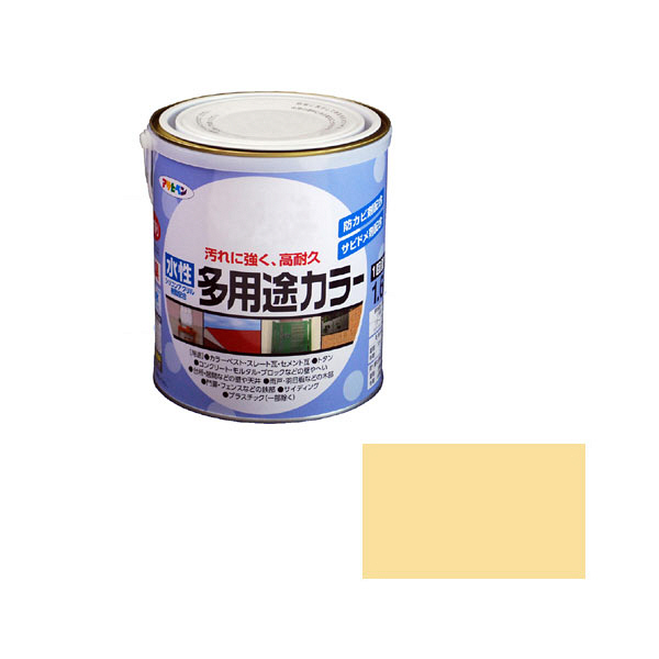 アサヒペン　水性多用途カラー　1.6L　クリーム　（直送品）