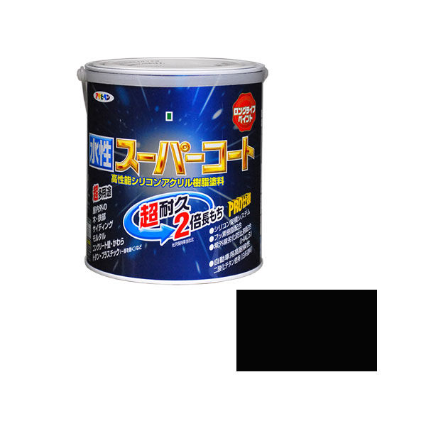 アサヒペン 水性スーパーコート 1.6L 黒 900088 1個 - アスクル アサヒペン 水性スーパーコート 1.6L 黒 900088 1個 - アスクル