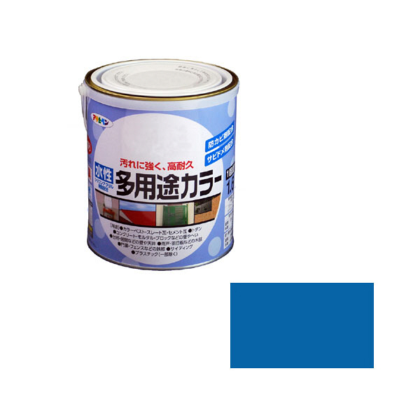 アサヒペン 水性多用途カラー 1.6L 空色 （直送品） - アスクル