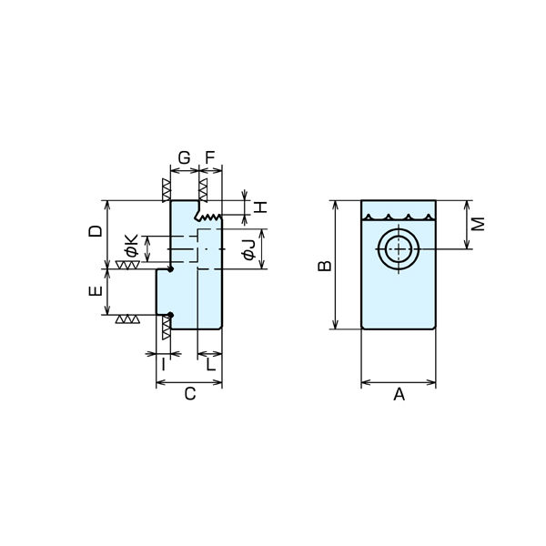 ナベヤ(NABEYA) クランプ ロックタイト5軸マシンバイス用ステップ口金 LT5AU-100SJG-8 1セット（6個入）（直送品）