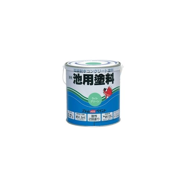 アトムサポート 池用塗料 0.7L ライトグリーン 4971544026091 1セット(6缶)（直送品）