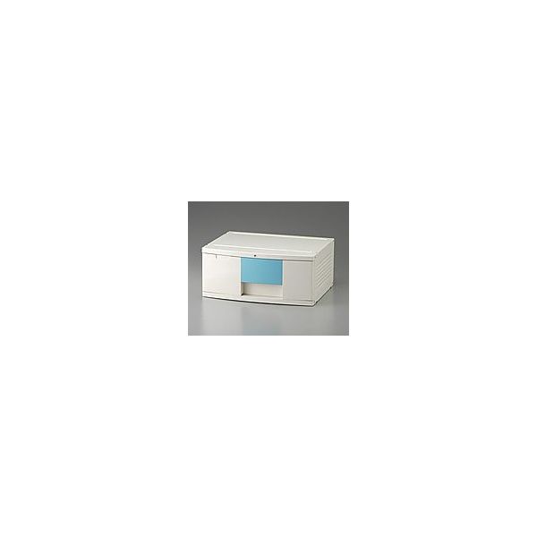 アズワン トレイBOX(鍵付) A3用ブルー 470×360×205mm 302H 1個 0-5347-02（直送品）