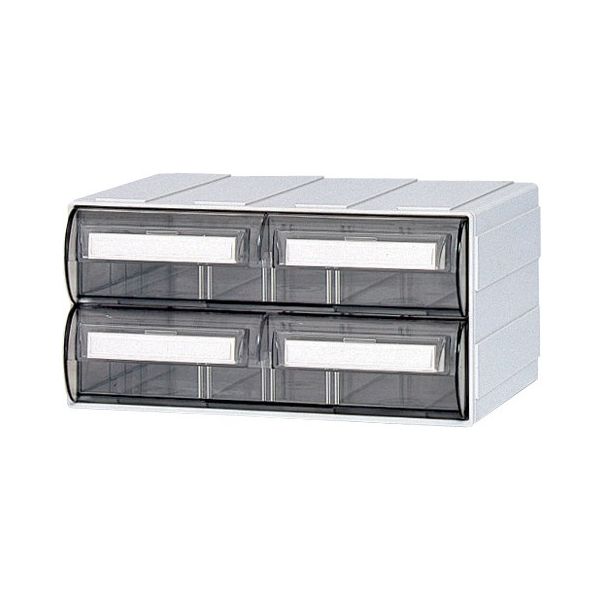 サカセ化学工業 カセッター A5サイズ以下(W248×D192×H125mm)引出上下2段 クリアー HA5-072 1個（直送品）