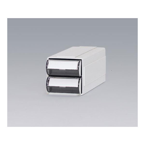 サカセ化学工業 カセッター A5サイズ以下(W63×D192×H63mm)引出上下2段 クリアー HA5-012 1セット(4個)（直送品）