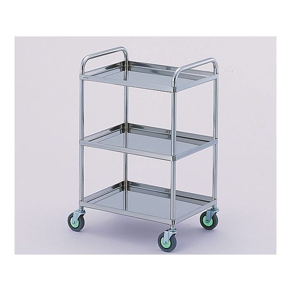 アズワン とっても静かな枠付き回診車(引出無) (3段) 453×353×940mm TS4535TB 1台 0-7976-08（直送品）