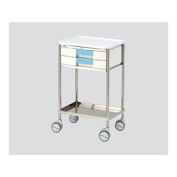 アズワン ナビスメイトワゴン A3引出し青タイプ 補助天板無し 543×398×867mm NM-A304H 1台 0-7920-01（直送品）