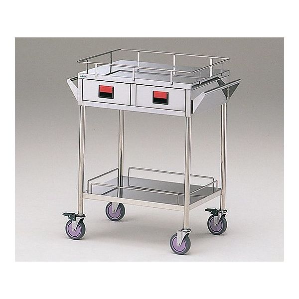 アズワン カラフルカート 2段ー赤 750×450×855mm K2W-R 1台 0-3441-05（直送品）