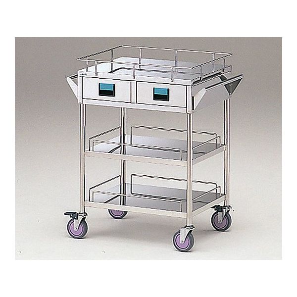 アズワン カラフルカート 3段ー青 750×450×855mm K3W-B 1台 0-3442-06（直送品）