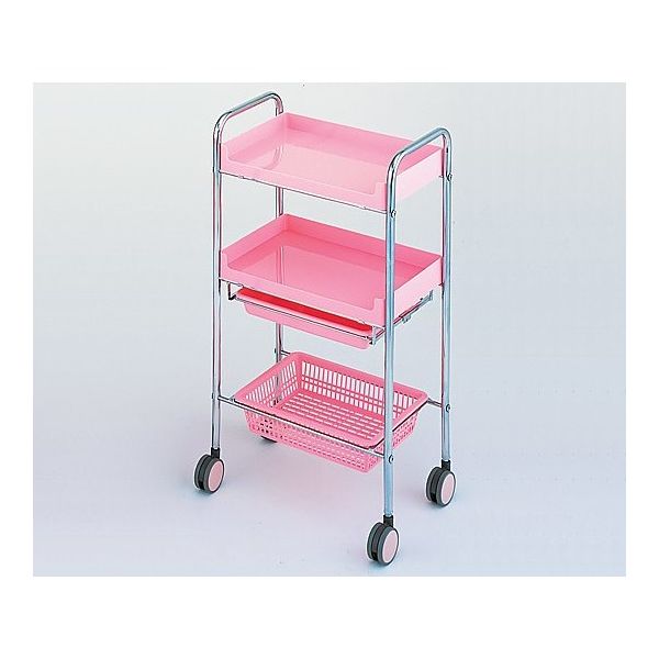 西村製作所 カラーセット台(Cー161) ピンク 485×300×895mm 11612 1台 0-9225-02（直送品）