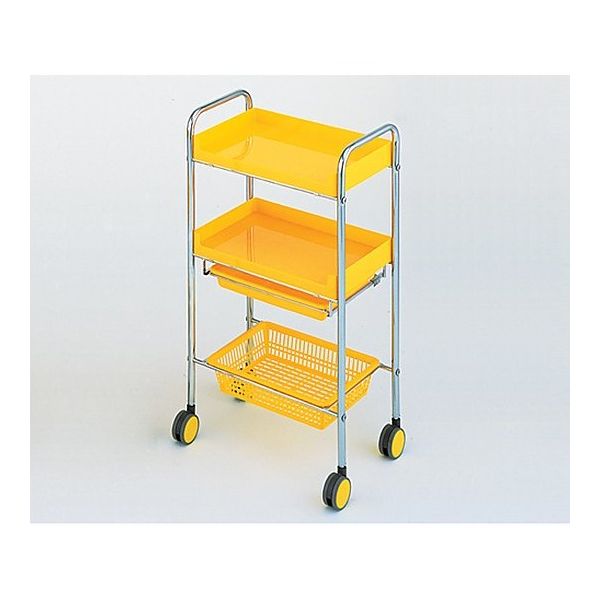 西村製作所 カラーセット台(Cー161) イエロー 485×300×895mm 11615 1台 0-9225-04（直送品）