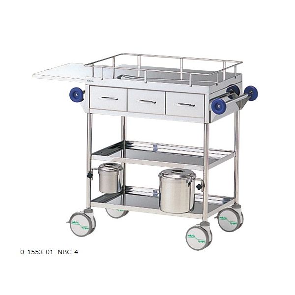 アズワン 繃帯交換車 700×450×850mm NBC-4 1台 0-1553-01（直送品）
