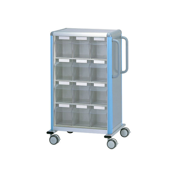 アズワン 与薬車 ブルー(ボックス24個) 787×500×1197mm ST-24B 1台 0-1518-01（直送品）