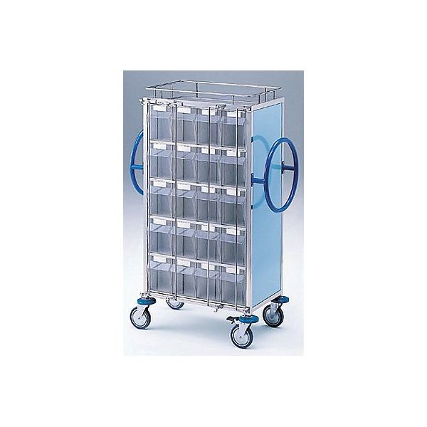 アズワン 与薬車(大型内用袋用) ブルー 655×400×1290mm NCS-40B 1台 0-5597-04（直送品）