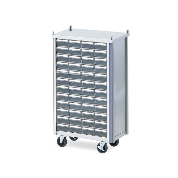 アズワン 与薬カート 48人用/オープンタイプ 620×360×1028mm HYC-48 1台 0-9968-02（直送品）