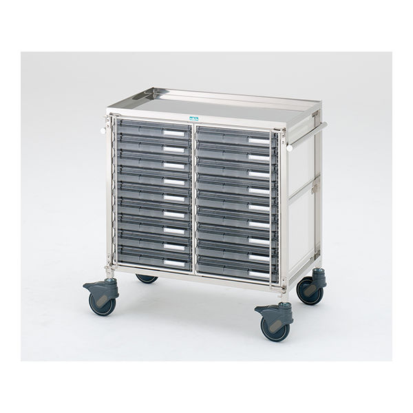 サカセ化学工業 与薬車ウィークリー深型 18床用 868×482×916mm A-18 1台 0-678-01（直送品）