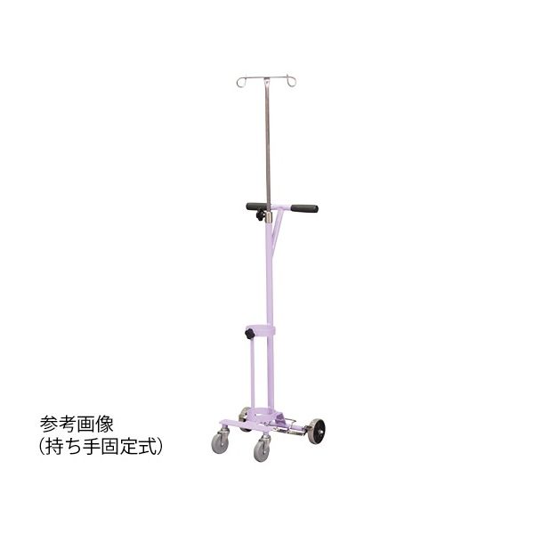 久喜製作所 ガートル架付ボンベカート(ストッパー付き) パープル 持ち手 固定式 SBC-501GPP 1個 0-7291-12（直送品）