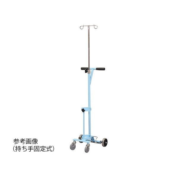 久喜製作所 ガートル架付ボンベカート(ストッパー付き) ブルー 持ち手 固定式 SBC-501GBL 1個 0-7291-13（直送品）