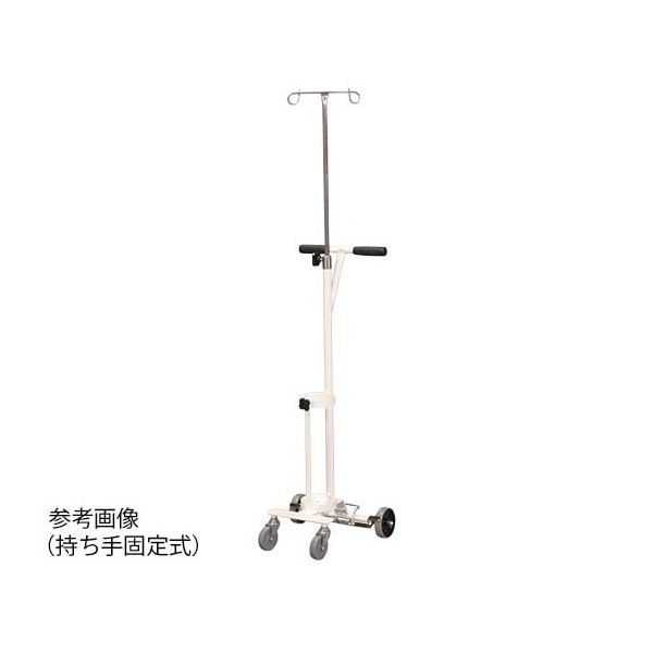 久喜製作所 ガートル架付ボンベカート(ストッパー付き) ホワイト 持ち手 固定式 SBC-501GWH 1個 0-7291-14（直送品）