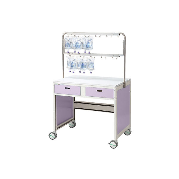 アズワン アルティア 点滴処置車 950×700×1550 ラベンダー ラベンダー950 1個 8-2167-22（直送品）